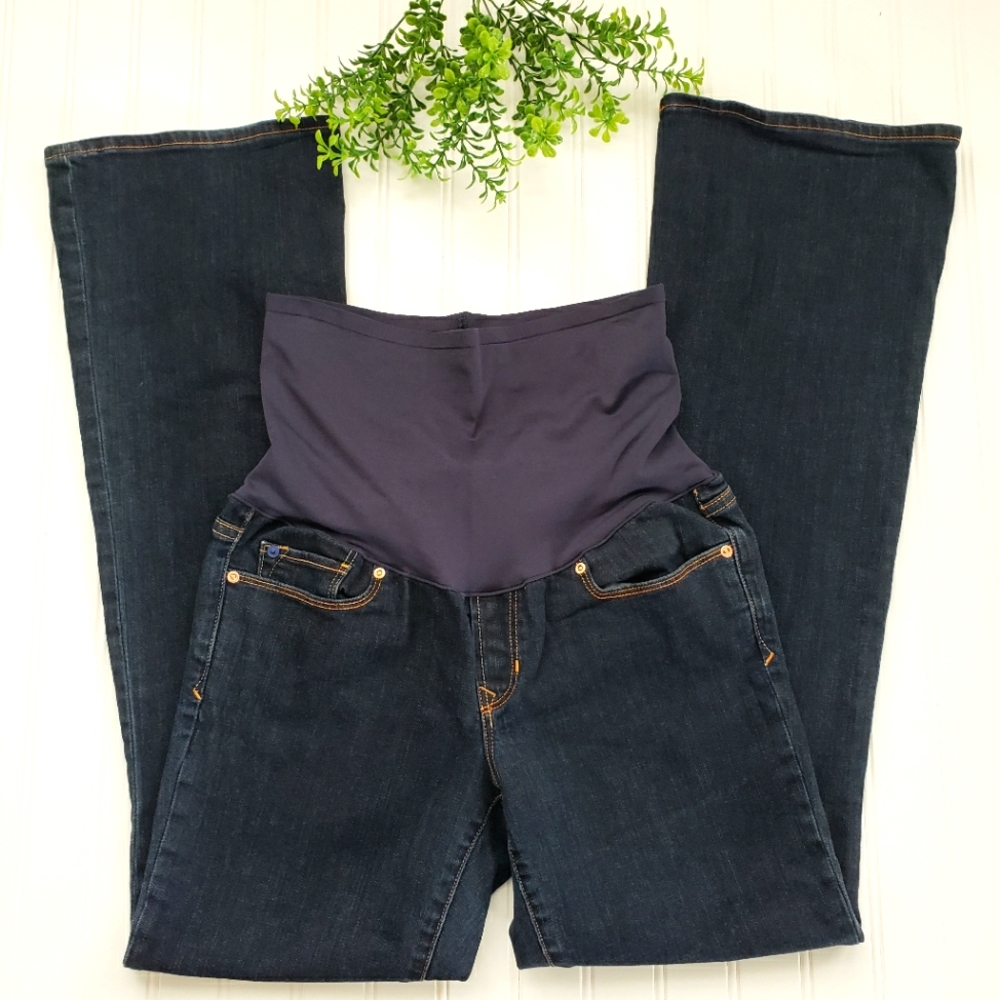 Gap Sexy Boot Cut Jeans Dark Wash Stretch Maternity Jean size 6